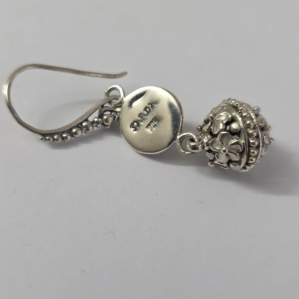 Sterling Silver 925 Artistic Dangle Earrings